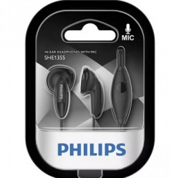 AURICULAR PHILIPS SHE1355 BLACK (BOTON) MICROFONO