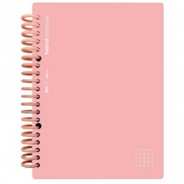 CUADERNO HYBRID A4 80H T POLIP CUADRO ROSA PASTEL