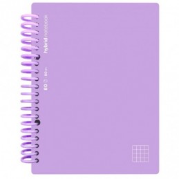 CUADERNO HYBRID A4 80H T POLIP CUADRO LILA