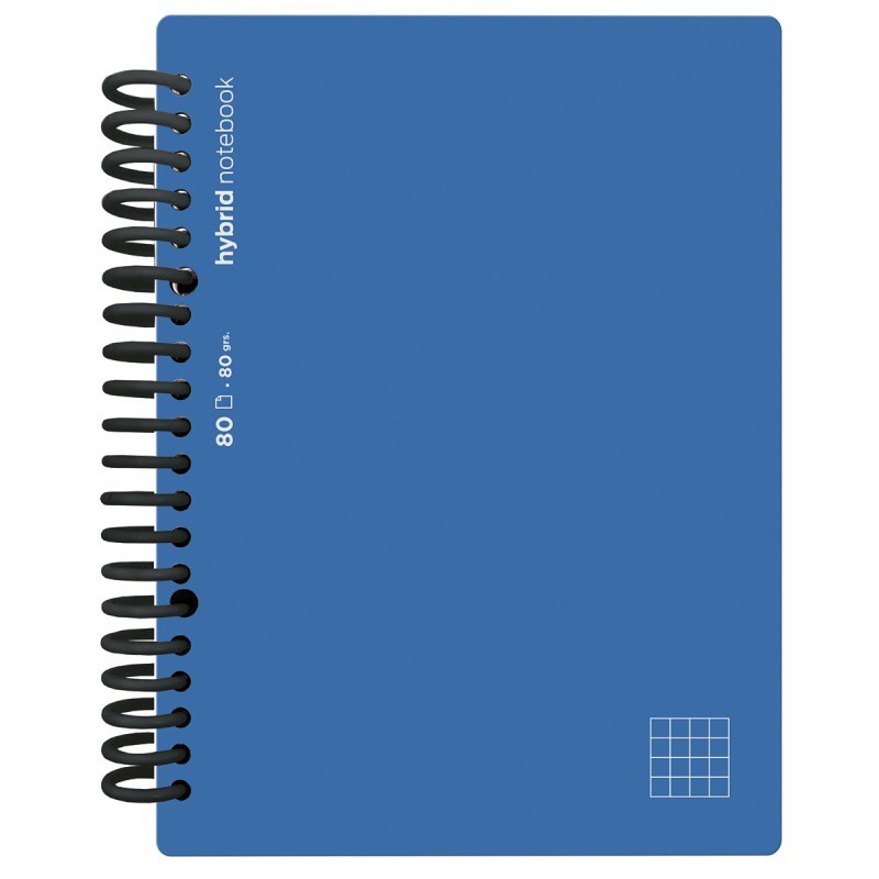 CUADERNO HYBRID A4 80H T POLIP CUADRO AZUL