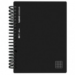 CUADERNO HYBRID A4 80H T POLIP CUADRO NEGRO