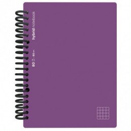 CUADERNO HYBRID A4 80H T POLIP CUADRO MORADO