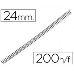 ESPIRAL METALICA 5.1 24MM NEGRO C/100