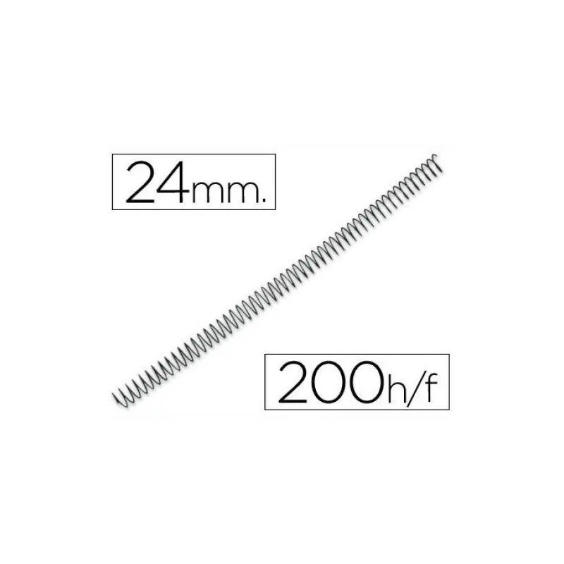 ESPIRAL METALICA 5.1 24MM NEGRO C/100
