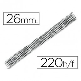 ESPIRAL METALICA 5.1 26MM NEGRO C/100 220 HOJAS