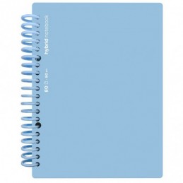 CUADERNO HYBRID A4 80H T POLIP LISO AZUL PASTEL