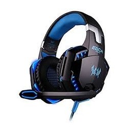 AURICULARES TSING GAMING CON MICROFONO AZUL Y NEGR