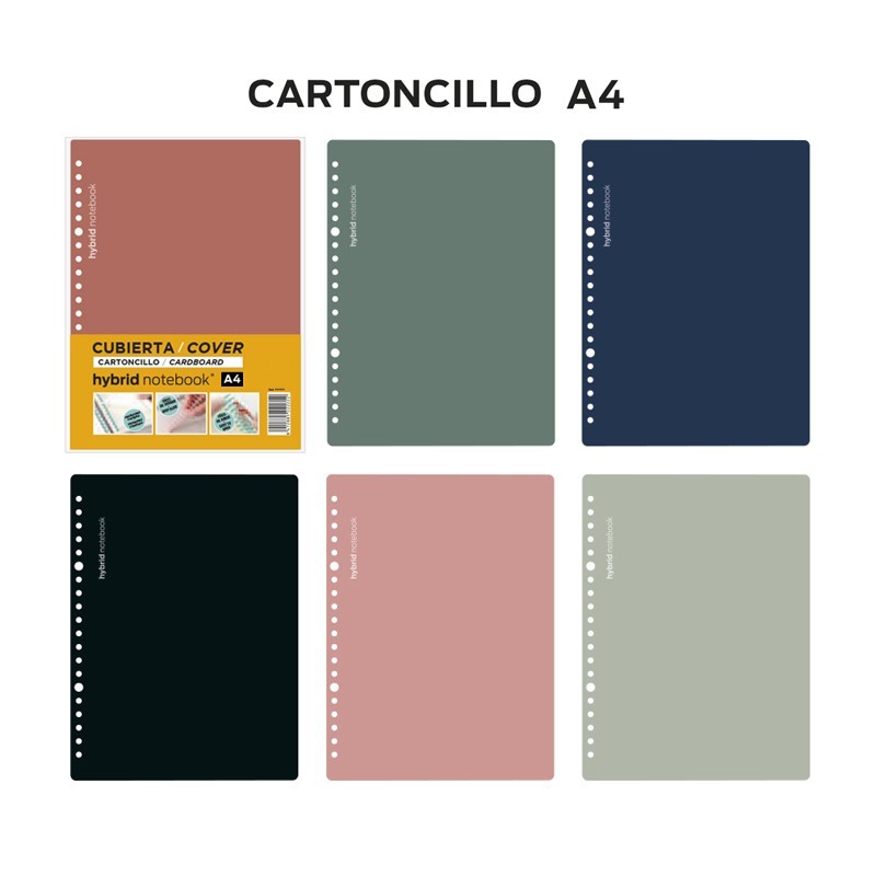 J CUBIERTAS HYBRID A4 CARTON 400GR GRIS