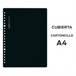 J CUBIERTAS HYBRID A4 CARTON 400GR NEGRO