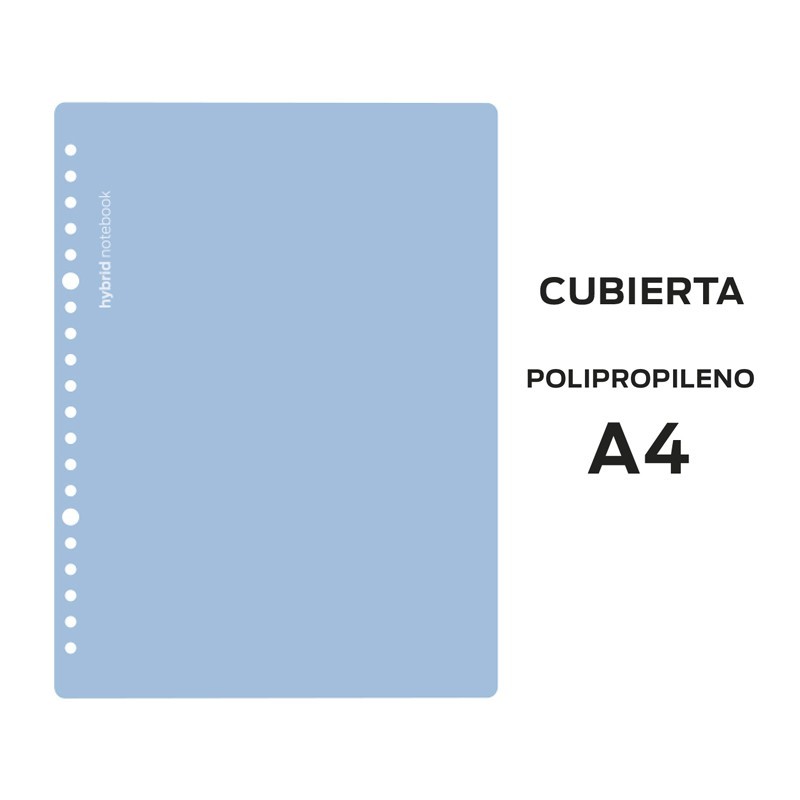 J CUBIERTAS HYBRID A4 POLIPROPILENO AZUL PASTEL