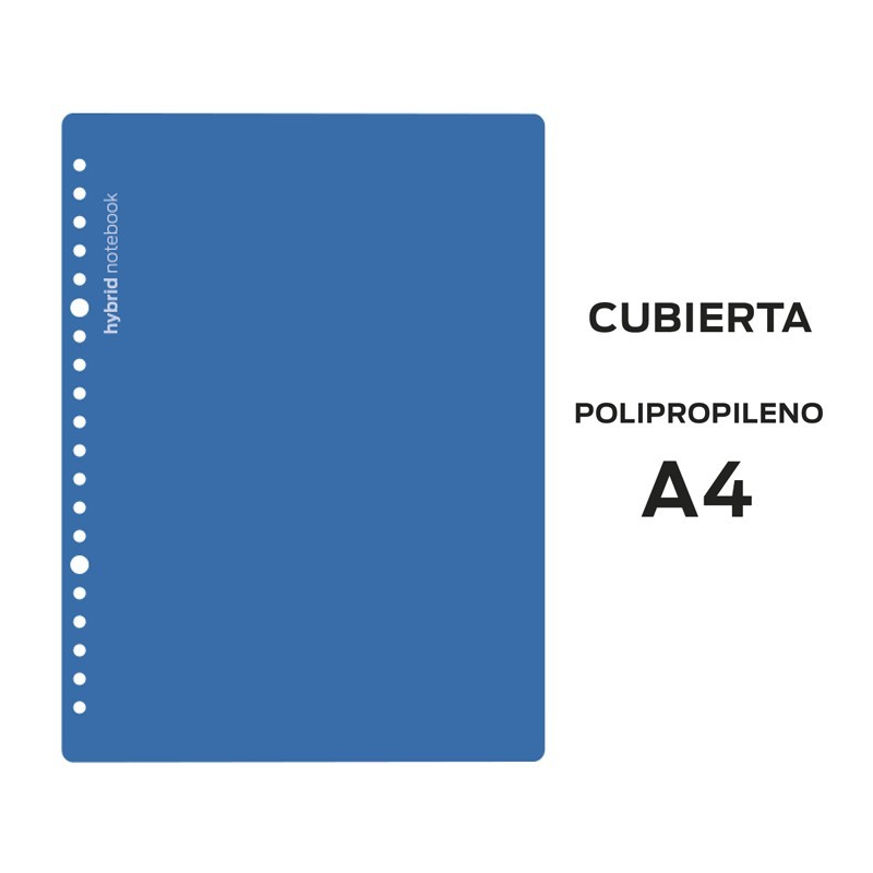 J CUBIERTAS HYBRID A4 POLIPROPILENO AZUL