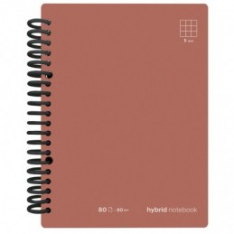 CUADERNO HYBRID A4 80H T CARTON CUADRO TERRACOTA