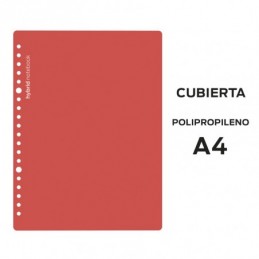 J CUBIERTAS HYBRID A4 POLIPROPILENO ROJO