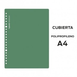 J CUBIERTAS HYBRID A4 POLIPROPILENO VERDE