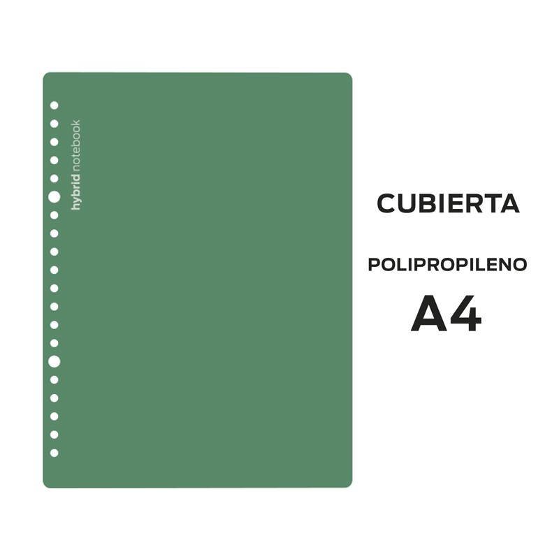 J CUBIERTAS HYBRID A4 POLIPROPILENO VERDE