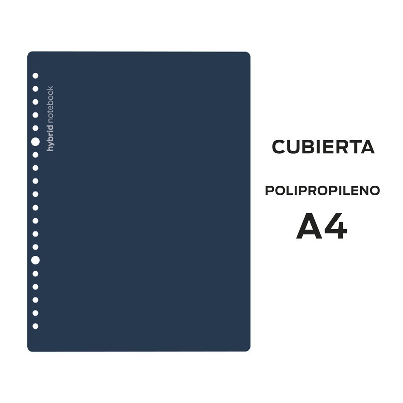 J CUBIERTAS HYBRID A4 POLIPROPILENO AZUL OSCURO