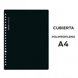 J CUBIERTAS HYBRID A4 POLIPROPILENO NEGRO