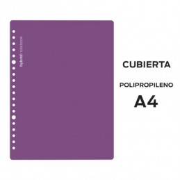 J CUBIERTAS HYBRID A4 POLIPROPILENO MORADO