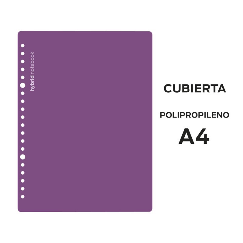 J CUBIERTAS HYBRID A4 POLIPROPILENO MORADO