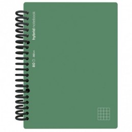 CUADERNO HYBRID A4 80H T POLIP CUADRO VERDE