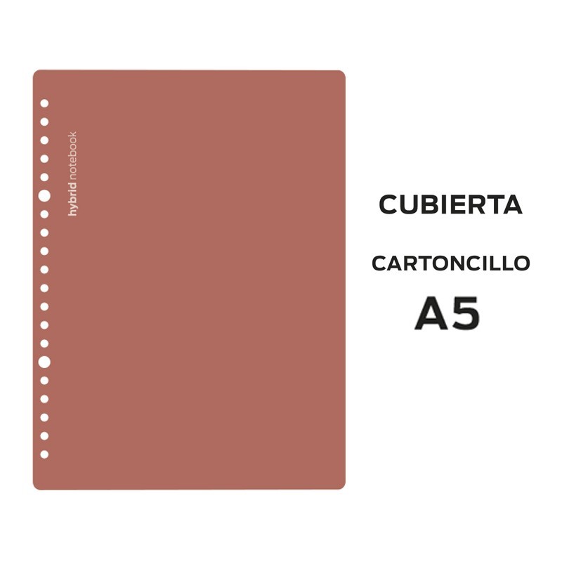 CUBIERTAS HYBRID A5 CARTON 400 GRS TERRACOTA