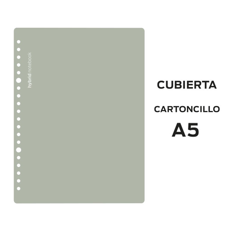 CUBIERTAS HYBRID A5 CARTON 400 GRS GRIS