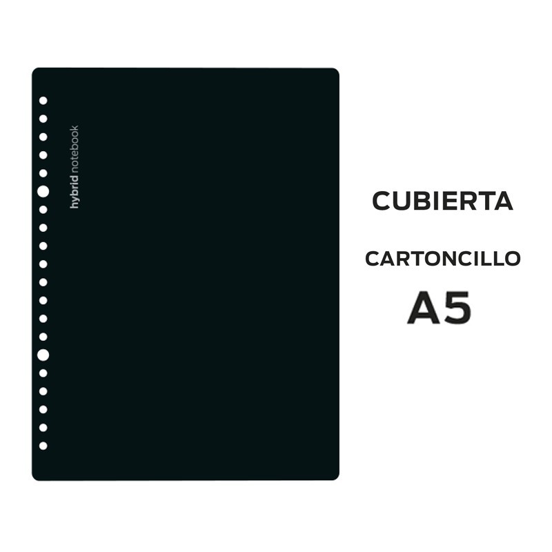 CUBIERTAS HYBRID A5 CARTON 400 GRS NEGRO