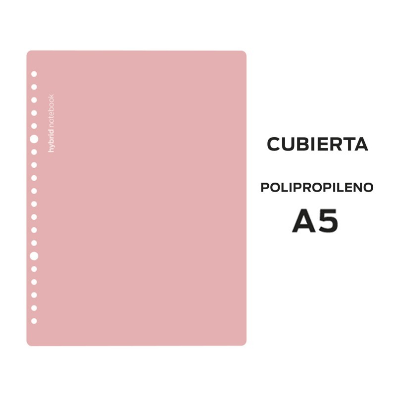 CUBIERTAS HYBRID A5 POLIPROPILENO ROSA