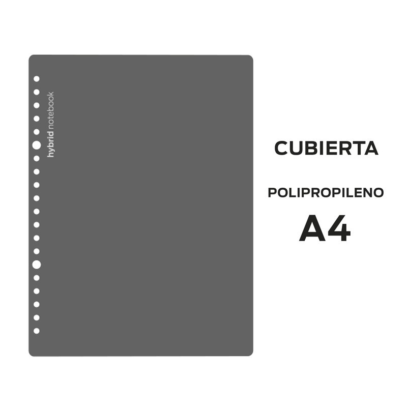 CUBIERTAS HYBRID A5 POLIPROPILENO GRIS
