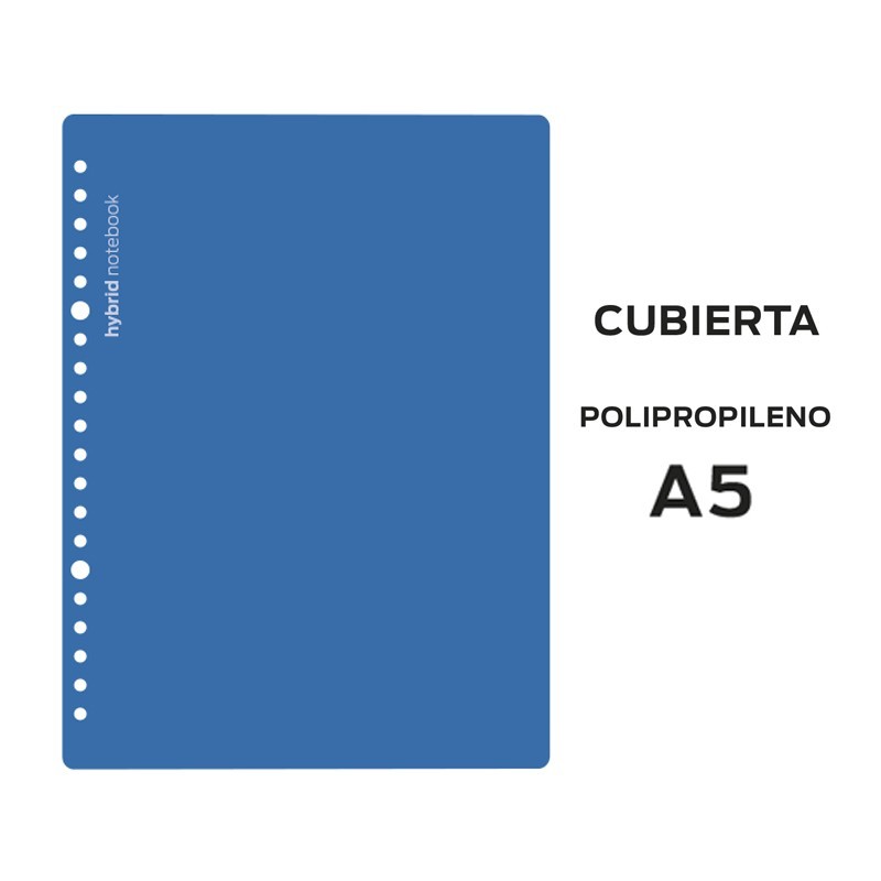 CUBIERTAS HYBRID A5 POLIPROPILENO AZUL OSCURO