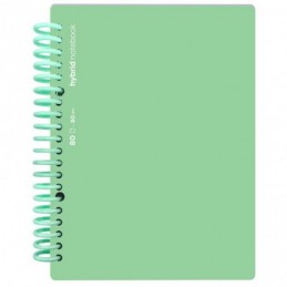 CUADERNO HYBRID A4 80H T POLIP LISO VERDE PASTEL