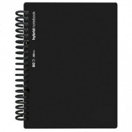 CUADERNO HYBRID A4 80H T POLIP LISO NEGRO