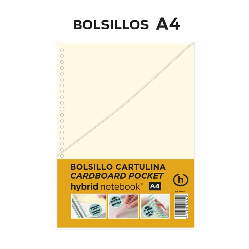 2 BOLSILLOS CARTULINA A4 HYBRID