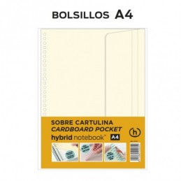 2 BOLSILLO SOLAPA CARTULINA A4 HYBRID