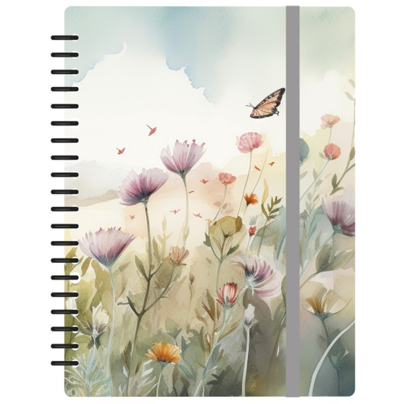 CUADERNO HYBRID A5 100H T POLIP DECOR ACUARELA