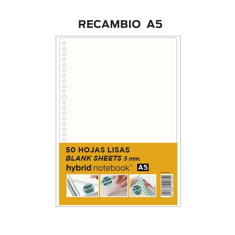 RECAMBIO HYBRID 50H A5 80GRS LISO