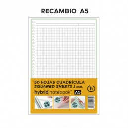 RECAMBIO HYBRID 50H A5 80GRS TIRA VERDE