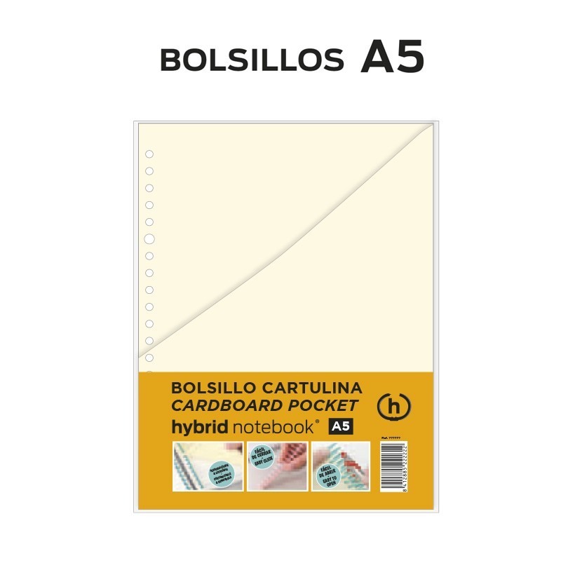 2 BOLSILLOS CARTULINA A5 HYBRID