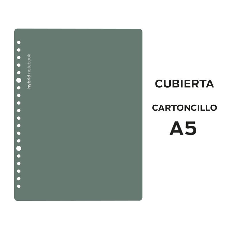 CUBIERTAS HYBRID A5 CARTON 400 GRS VERDE