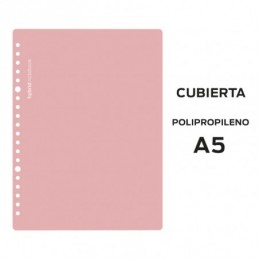 CUBIERTAS HYBRID A5 POLIPROPILENO ROSA