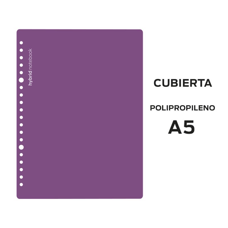 CUBIERTAS HYBRID A5 POLIPROPILENO MORADO