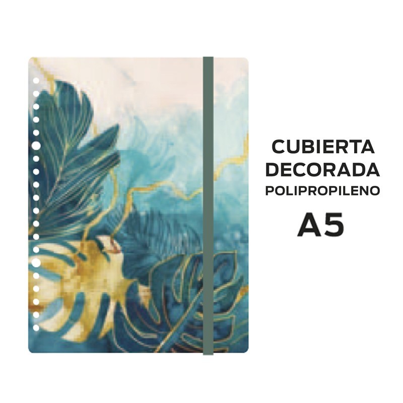 CUBIERTAS HYBRID A5 POLIPROPILENO GREEN PAR