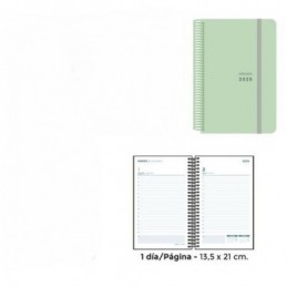 AGENDA ESPIRAL POLIPROPILENO 13.5x21 D/P PASTEL 25
