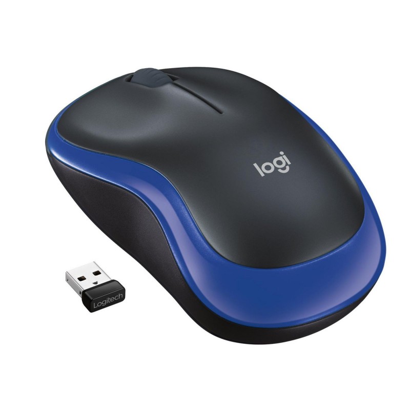 RATON OPTICO LOGITECH M185 WIRELESS AZUL