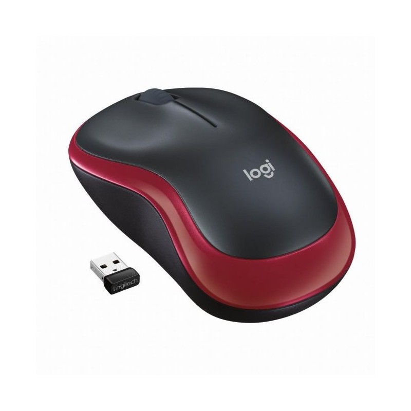 LOGITECH RATON M185 INALAMBRICO ROJO
