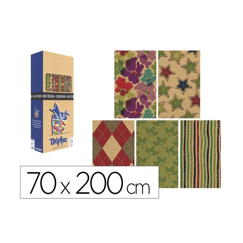 ROLLOS PAPEL REGALO KRAFT TODO AÑO 70x200