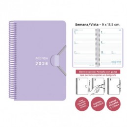 AGENDA ESPIRAL MINI PP SV PASTEL LILA