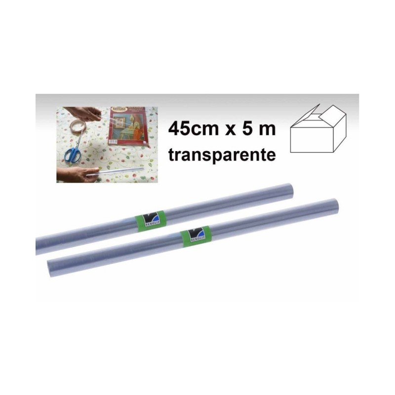 FORRALIBROS ROLLO PLASTICO 5x045 RENOLIT TRANSPARE