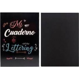 CUADERNO DE LETTERING A4 50H NEGRAS 80GR