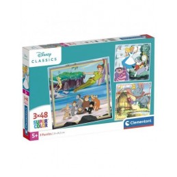 PUZZLE 3X48 SQUARE DISNEY CLASSICS